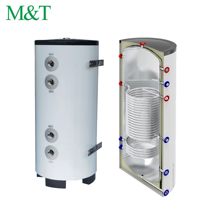 M & T Factory Supply Europe Beliebter Warmwasser bereiter Warmwasser bereiter Tank 100L Wärmepumpen kessel mit Spule für Badezimmer