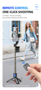 TT21 Auto Pop - Open <span class=keywords><strong>Mini</strong></span> Selfie Stick với điều khiển từ xa không dây & chân máy - Product Image 6