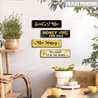 Letrero Metálico de Pared con Diseño de Miel de Abeja y Frases Dulces, Decoración para Granja, Porche, Cocina, Hogar
