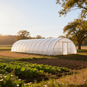 Commerciële grote enkelspannige dubbelwandige landbouwfolie-kassen voor de teelt van groenten en aardbeien - Product Image 3