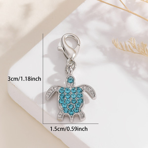 الاكسسوارات الصيفية على نمط المحيط الكرتون السلاحف البحرية جراد البحر مشبك قلادة سلسلة الهاتف المحمول قلادة محفورة مطلي - Product Image 2