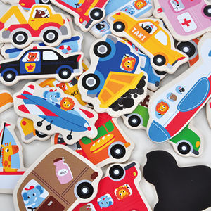 Aimants de véhicule magnétiques Réfrigérateur en bois Grand aimant Jeux d'apprentissage Jouets en bois pour tout-petits - Product Image 6