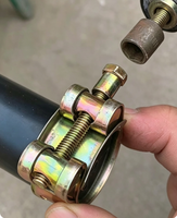 Abrazadera Universal Robusta de Acero al Carbono para Mantenimiento Automotriz, Fijación Permanente, Anillo Metálico, Accesorio Profesional para Coche