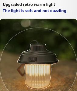Lanterna da Campeggio Retrò a Forma di Cavallo con 3 Modalità di Luce Calda, Batteria da 1200mAh in ABS+Gel di Silice - Product Image 6