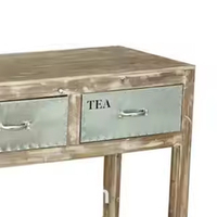 Nouvelle conception, table console de rangement vintage industrielle pour salon, écologique, réglable en hauteur, convertible