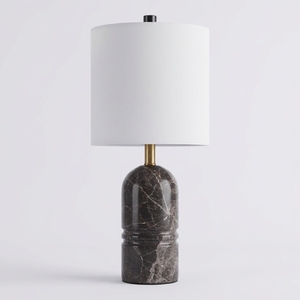 Modern Dimmable Electric Iron LED <b>Light</b> with Grey Marble Base and Metal Shade High <b>for</b> Living Room & <b>Bedroom</b> - Product Image 2