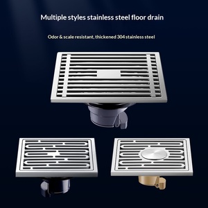 Custom American Style Square Thickened Stainless Steel 304 Electroplated Floor Drain Running Water Deodorant - Product Image 4