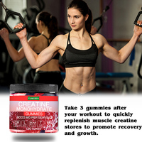 Gomitas de Monohidrato de Creatina de marca personalizada para el crecimiento muscular, entrenamiento, recuperación de energía, suplementos naturales para adultos