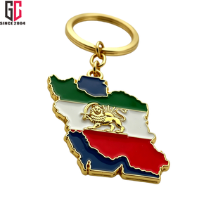Llavero de Metal Esmaltado con Mapa de Irán, Bandera, León y Sol, Personalizado de Fábrica con 14 Años de Experiencia, Anillo Dorado para Llaves, Regalo de Recuerdo - Product Image 6
