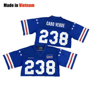 เสื้อฟุตบอลอเมริกันโพลีเอสเตอร์ออกแบบได้ตามต้องการเสื้อฟุตบอลระบายอากาศได้ดีแห้งเร็วขนาดใหญ่ - Product Image 1