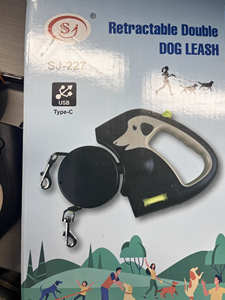 <span class=keywords><strong>Laisse</strong></span> rétractable automatique double pour deux animaux avec chargement USB et lumière, <span class=keywords><strong>laisse</strong></span> pour chien et <span class=keywords><strong>chat</strong></span> d'extérieur - Product Image 5