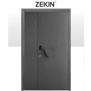 Puerta ZEKIN Moderna y Elegante, Antirrobo, de Seguridad, de Acero, Pivotante, para Entrada Principal, Compuesta de Vidrio, para Aplicaciones en Villas - Product Image 3