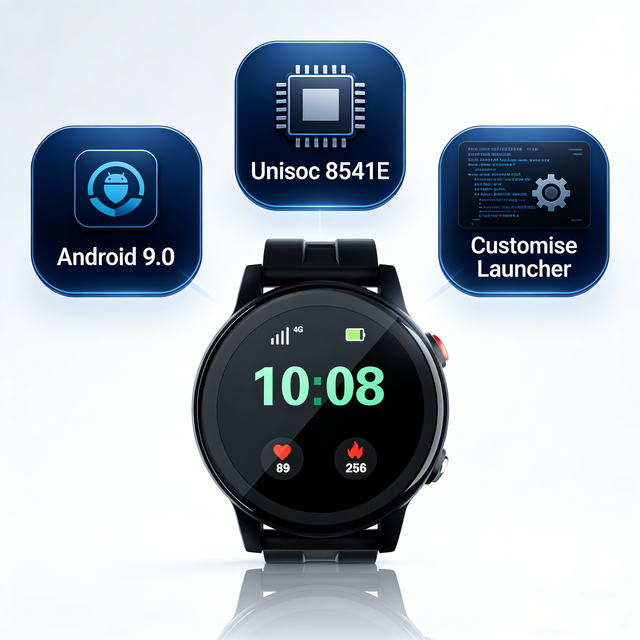 L23 Android 9.0 Smartwatch with GPS Tracking & Health Features