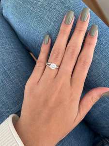 Anillo Solitario de Diamante 100% Natural con Certificación IGI en Oro de 14k, Joyería Fina de Lujo, Corte Clásico de 1 Quilate, Diseño de Tallo Dividido para Boda - Product Image 2