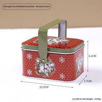Boîte à bonbons créative en métal pour Noël, mariage, Halloween, avec motifs Père Noël et sapin de Noël, boîte cadeau vide