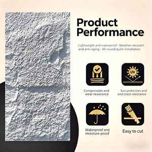 Paneles de Pared de Imitación de Piedra PU Impermeables, Blancos, Modernos, Suaves, Artificiales, Resistentes al Fuego, Ecológicos para Exteriores - Product Image 3