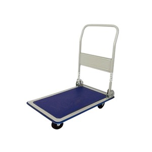 Chariot à plateau Hua Tian 710x440x880mm, pliable, à quatre roues, en plastique, pour le transport en supermarché - Product Image 1
