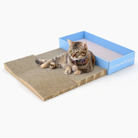 Grattoir pour chat en carton ondulé moderne et écologique, en trois parties