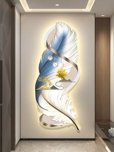 Led avec des lumières dans le couloir peinture <span class=keywords><strong>d</strong></span>écorative couloir suspendu plume sens avancé simples peintures murales modernes - Product Image 3