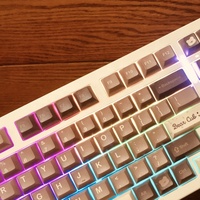 Nouveauté : Lot de 142 touches PBT à profil KCA, motif ours mignon, pour clavier mécanique GH60/GK61/GK64, par sublimation thermique