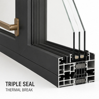 Véranda en aluminium sur mesure avec persiennes, double vitrage trempé, design pliable, isolation thermique pour usage résidentiel et commercial