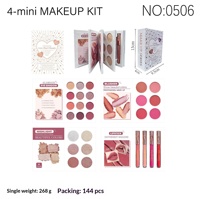 Palette de maquillage 4 couches 43 couleurs, effet livre, fard à paupières mat et scintillant, blush, contour, illuminateur, tout-en-un