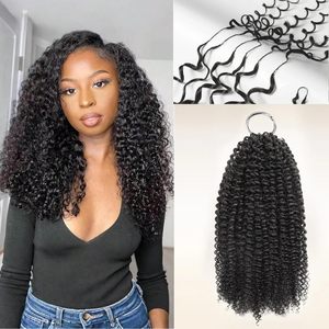 Extensiones de Cabello Humano Rizado para Crochet, Cabello Virgen Pre-Separado, Fácil de Instalar para Mujeres Negras - Product Image 1