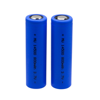Baterai Lithium Ion Isi Ulang MU-14500 14500 3.7V 800mAh Grade A Bersertifikasi CE CB UL 300+ Siklus untuk Senter Speaker BT