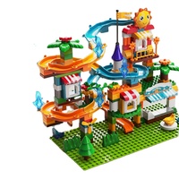 Grand ensemble de blocs de construction LEGO compatibles avec la piste de glisse pour voitures, 3 pistes d'assemblage intelligentes