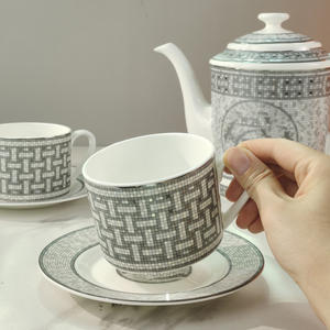 Services de vente en gros de services à thé en céramique de style européen de luxe pour 2 personnes, décoration de la maison, service à café et à thé - Product Image 5