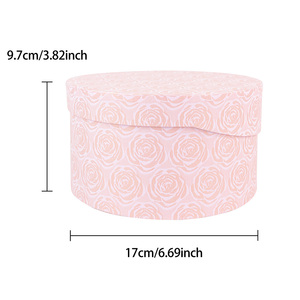 Yiyu Factory Price Custom Floral Print Rigid Cardboard <strong>Box</strong> <strong>for</strong> Rose <strong>Bouquet</strong> Jewelry Rounded Flower Gift <strong>Box</strong> Valentine's Day - Product Image 4