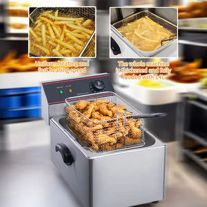 Large Capacity Commercial Electric Single-Tank Stainless Steel Deep Fryer Street <strong>Vending</strong> Serving <strong>French</strong> <strong>Fries</strong> Snack <strong>Machine</strong> - Product Image 5