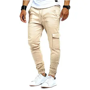 wholesale fashion Summer men's casual sports pant side pocket smooth woven casual pants