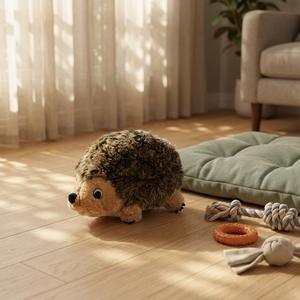 Juguete de Peluche <span class=keywords><strong>para</strong></span> Perro, Diseño de Erizo, Ecológico, Realista, Impermeable, Tamaño Mediano, Poliéster - Product Image 1