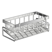 Organisateur d'évier pour cuisine avec support à éponge et plateau d'égouttage automatique en acier inoxydable, porte-éponge et porte-savon auto-égouttant