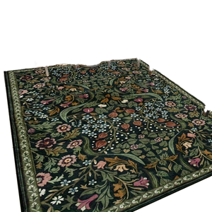 [Personalización Disponible] Tapete Retro Bohemio con Diseño Floral Trenzado para Exteriores, Suave y Antideslizante, de Poliéster/Algodón Orgánico, para el Hogar o para Rezar - Product Image 1