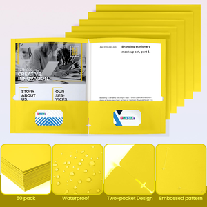 Carpeta brillante de lujo personalizada de gran venta, papel A4, enchufe único, tipo de enchufe doble, acuerdo de cooperación, bolsa para documentos, carpeta de oficina - Product Image 1