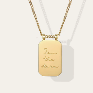 Inspire Jewelry Nuevo diseño creativo Acero inoxidable I Am The Storm Collar Carta Colgante Aniversario Desgaste Joyería para Unisex - Product Image 1