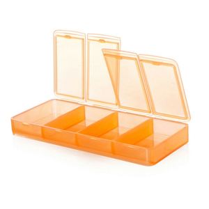 Organisateur de pilules de voyage hebdomadaire coloré, boîte à pilules mensuelle de haute qualité avec 28 compartiments hebdomadaires - Product Image 2