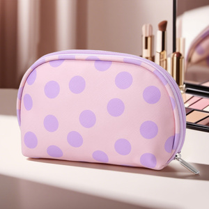 Ensemble de 2 sacs à cosmétiques en PVC RPET personnalisés, coquillage de plage, pochette de maquillage mignonne en PU <span class=keywords><strong>pour</strong></span> <span class=keywords><strong>piscine</strong></span>, trousse de toilette, organisateur - Product Image 4