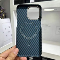 Coque de téléphone en fibre d'aramide pour 15/15plus/15pro/15PROMAX avec anneau métallique