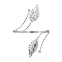 Nouveau Bracelet de bras ouvert réglable en forme de feuille, style européen et américain, pour femme, collection été