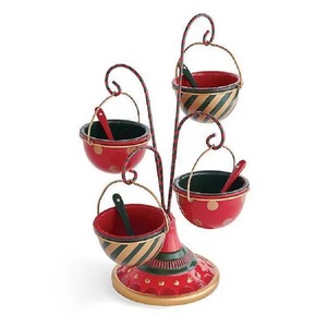 Be Merry Christmas <b>Tree</b> <b>Stand</b> 3 Tier Snack Bowl Rack Durable Cartoon Style For Christmas Decorations - Product Image 5