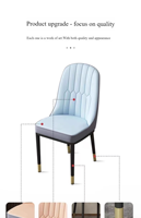 Chaise de salle à manger de luxe scandinave, dossier minimaliste italien, structure en bois, assise en tissu, durable, moderne, pour la maison, le salon, l'hôtel