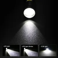 Mini lampe torche portable, lanterne de camping, lumière à zoom réglable, lampe torche tactique avec clip pour stylo
