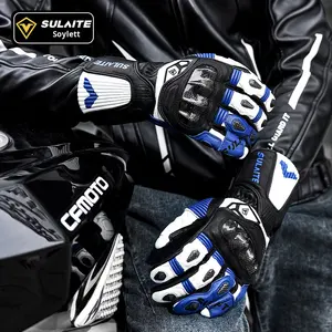 Sulaite motorracehandschoenen met volledige vingers, vier seizoenen, ademend, koolstofvezel, anti-val, anti-botsing rijhandschoenen - Product Image 5