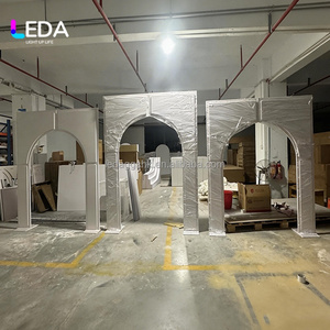 LEDA Custom Classic Modern Simple White Acrylic <b>Arch</b> Backdrop Entrance <b>Gate</b> for Wedding Events Stage Decor - Product Image 4
