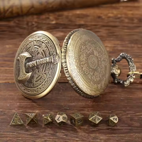 3D War AX montre de poche coque jeu de rôle étui à dés métal DND Mini boîte à dés pour donjons et dragons