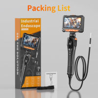 Endoscope industriel GVDA à articulation 360 degrés, écran 4,3 pouces, objectif 6,2 mm, caméra d'inspection mécanique, indice de protection IP67