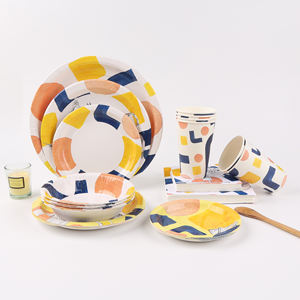 Platos de Papel Personalizados de la Serie de Animales Canguro Lanweier al por Mayor, 7 y 9 Pulgadas, Juego de Vajilla Desechable Ecológica (Paquete de Diez) para Fiestas - Product Image 1